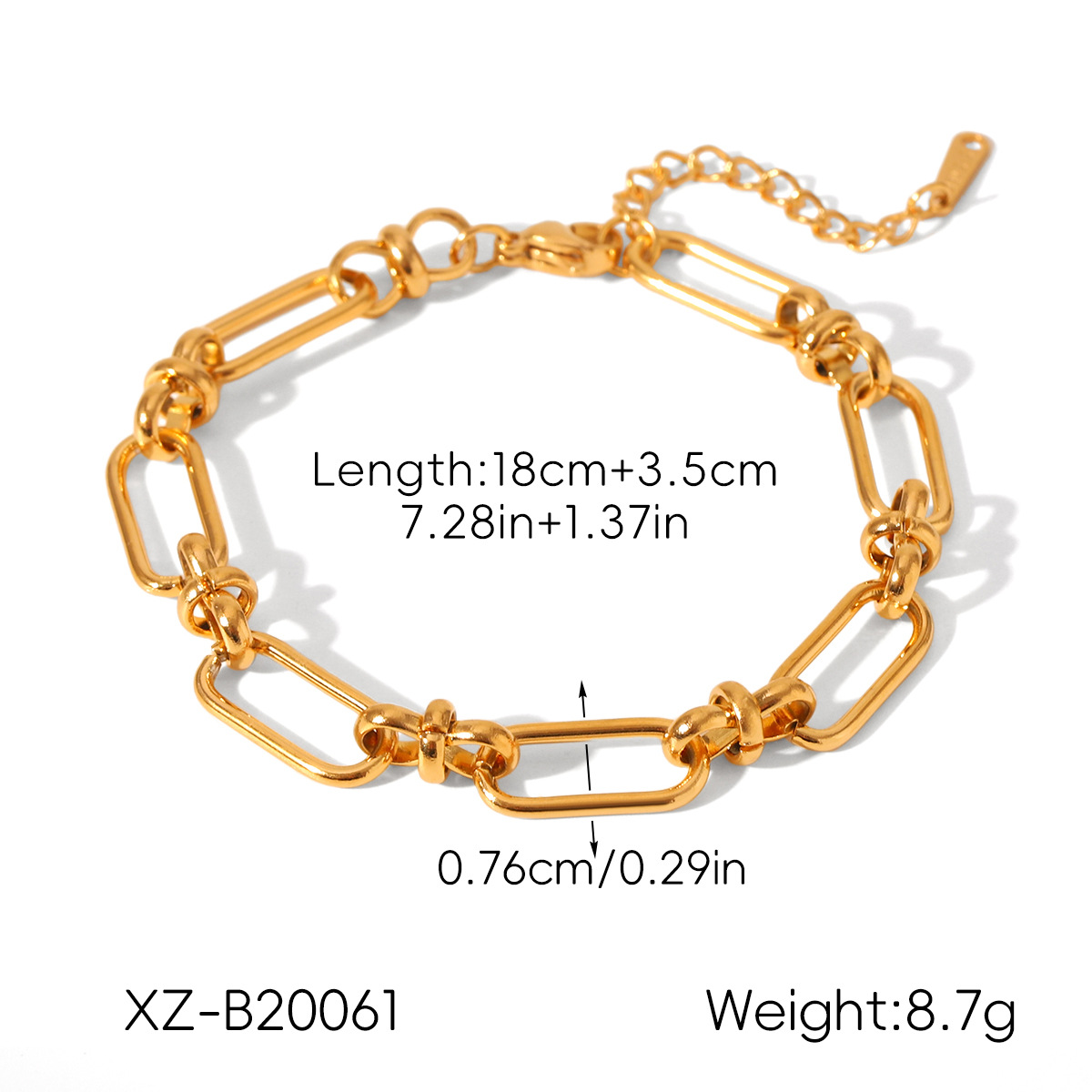 Bracciale con graffetta oversize