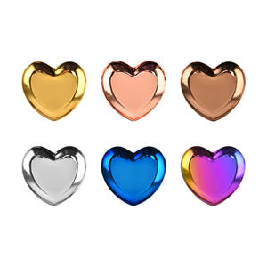 नई डाइनिंग प्लेट स्टेनलेस स्टील स्टोरेज ट्रे डिश ज्वेलरी रिंग ऑर्गनाइज़र ब्रेड डेज़र्ट प्लेट गोल्डन ओवल प्लेट डेस्कटॉप सजावट - Product Image 1