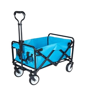 户外花园4轮实用沙滩手推车野营折叠手推车带橡胶轮 - Product Image 4