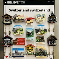 Aimants de réfrigérateur en résine pour souvenirs, représentant la Jungfrau, le Matterhorn, Berne, Zurich, Lucerne, Interlaken
