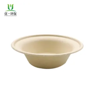 Wholesale 12oz Bowl Compostable Biodegradable Sugarcane Pulp Bagasse 6 Inch Round Bowl Disposable Soup Bowl For Restaurant