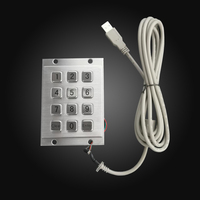 Teclado Mecánico Numérico de Matriz 4x3, Impermeable IP65, de Acero Inoxidable, para Cajeros Automáticos, Quioscos Industriales, Teclados Metálicos