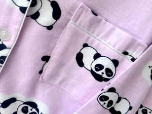 Set <span class=keywords><strong>Pigiama</strong></span> Personalizzato da Donna 100% Cotone Rosa <span class=keywords><strong>con</strong></span> <span class=keywords><strong>Panda</strong></span>, Traspirante e Morbido, Termico <span class=keywords><strong>con</strong></span> Bottoni per Tutte le Stagioni, Abbigliamento da Casa - Product Image 5