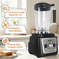 6L Commerciële Smoothie Blender Machine, Heavy Duty Professionele Blender Mixer, Multifunctionele Liquidificador Sapcentrifuge Blender