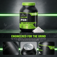 Poudre pré-entraînement OEM AegleWell saveur originale, supplément nutritionnel sportif à base de bêta-alanine, arginine et calcium, 500g, 30 portions