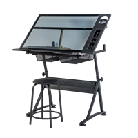 Bureau de dessin multifonctionnel réglable en verre OEM Bureau de dessin pliable pour l'artisanat d'art