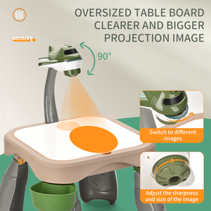 Tableau de dessin en plastique multi-activités <span class=keywords><strong>pour</strong></span> enfants avec <span class=keywords><strong>projecteur</strong></span> et blocs de construction - Product Image 5