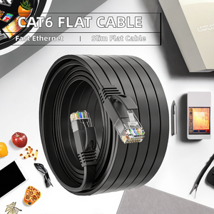 Tốc độ cao CAT6 Đen Mạng LAN Cáp 32AWG BC Conductor PVC UTP RJ45 8P8C vá dây Ethernet tốc độ cao cáp Thông tin liên lạc - Product Image 3