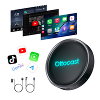 Ottocast P3 Pro Boîtier AI CarPlay sans fil 3-en-1 Android Auto Double écran Mise à niveau FOTA USB Type-C Android 13 8 Go + 128 Go