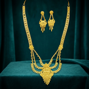 Wholesale Dubai Style 14K 18K 24K Micron Gold Filled Rani Haar Bridal Jewelry Set Traditional <b>Long</b> Jewelry Set Fashion <b>Necklaces</b> - Product Image 6
