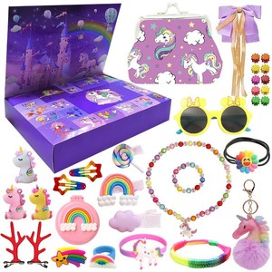 Noël compte à rebours calendrier de l'avent boîte licornes cadeaux bijoux maquillage jouets ensembles calendrier de noël boîte aveugle cadeaux de vacances - Product Image 1