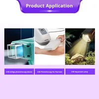 1000 pièces/rouleau 0,06W 6V 260-315nm 3535 Source de lumière LED UVB/UVC pour la croissance des organismes aquatiques et la polymérisation de l'encre