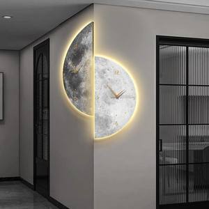 Luxueux silencieux Quartz applique pour salon décoration personnalisable mensuel horloge murale aiguille créative suspendu Table vent - Product Image 1