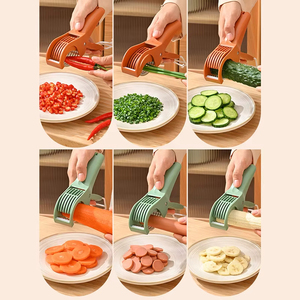 Hachoir à légumes multifonctionnel Grille Poignée alimentaire Hachoir à légumes Coupeur de légumes Outils de cuisine Coupeur de légumes Coupeur de légumes - Product Image 3