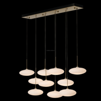 Lustre en laiton, acier et verre à 10 lumières, design moderne North Ball, lampe suspendue personnalisée pour loft, appartement, décoration d'escalier
