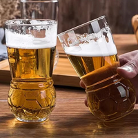 Verre à bière en cristal en forme de ballon de football, sans plomb, résistant à la chaleur, pour la bière pression et les jus, idéal pour la célébration des supporters de football 2026