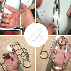 Thép Không Gỉ An Toàn Công Nghiệp Pins Mạnh Mẽ Điện Cuộn Căng Thẳng Mùa Xuân Khóa <span class=keywords><strong>Pin</strong></span> Tùy Chỉnh Đường Kính Dây 8.0Mm - Product Image 2