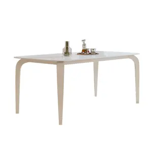 and Stylish White Dining Table with Chairs for Compact Modern Homes
