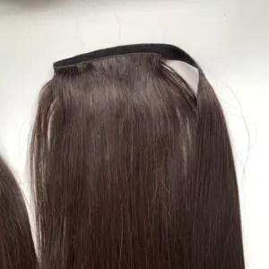 Peruca de cabelo humano, venda por atacado peruca de cabelo natural preta/ondulado/encaracolado cordão clipe de rabo de cavalo na peruca, venda