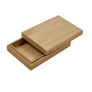 Scatola Portaoggetti in Legno di Bambù Ecologica Incisa con Coperchio Personalizzabile per Regali di Nozze - Product Image 1