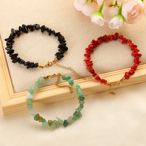 Bán Buôn Không Thường Xuyên Tự Nhiên Đá Sỏi Pha Lê Hạt Vòng Đeo Tay Chữa Bệnh Đá Quý Vòng Đeo Tay Bohemian Đồ Trang Sức - Product Image 2