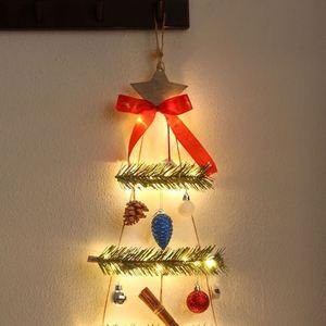 Hot Selling Home Living Room Hanging Wreath Christmas Rattan Decoration Pendant Ornaments Set Wall Christmas Tree <b>Garland</b> - Product Image 3