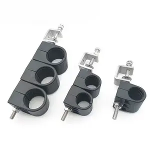 Abrazadera de Alimentación de un Solo Orificio ANSHI, Soporte de <span class=keywords><strong>Cable</strong></span> de <span class=keywords><strong>Fibra</strong></span> <span class=keywords><strong>Óptica</strong></span> de Triple Pila, PP/ABS, Acero Inoxidable, Perno M8, Redes 3G/4G FTTH - Product Image 1