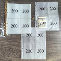 Sobres de PVC Impermeables con Impresión Personalizada, Fundas para Carpeta de Presupuesto con 4 Bolsillos, Sin Pedido Mínimo, Páginas Reutilizables para Planificador de Ahorro de Dinero