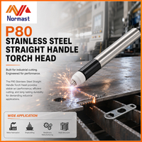 Tête de torche plasma CNC P80 en acier inoxydable à barillet droit refroidie par air 60A-100A pour table de découpe automatisée
