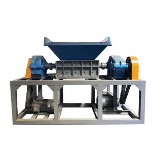 Tire Crusher Equipment Used Rubber Tyre Shredding Recycling Machines Double Shaft Shredder