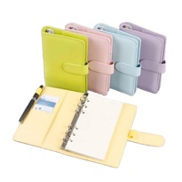 Maßgefertigtes A4 A5 A6 PU-Leder Macaron Tagebuch 6-Ring Loseblatt-Journal Budget-Planer Binder Notizbuch mit Magnetverschluss