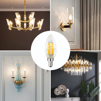Ampoule LED Spécialisée Certifiée ETL E14 120V 6W, Source de Lumière à Filament 2700K-5000K, Certifiée AC 120V