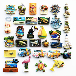 Français Tahiti Touriste Souvenir Résine Peint Artisanat Force Magnétique Réfrigérateur Réfrigérateur Aimants Décoration de La Maison - Product Image 1