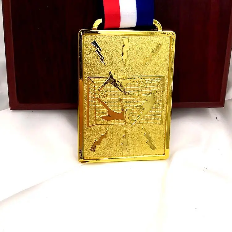 カスタムブランクメタル3Dメダルとトロフィー昇華高級長方形メダリオンブランクレースメダル