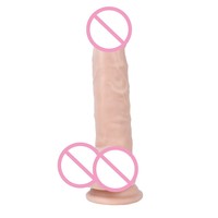 Consolador realista femenino para mujer, consolador de silicona artificial sólido, gran oferta, juguete sexual para mujeres, fabricante de venas, ventosa