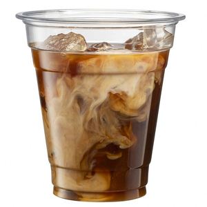 Vente en gros d'usine, gobelets en plastique jetables transparents pour boissons froides, café glacé, 98 mm, 12 oz, avec couvercles - Product Image 2