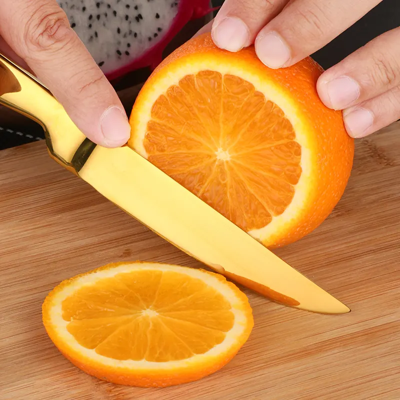 أدوات المطبخ 2022 الملونة طقم السكاكين مقبض تقشير فاكهة من الفولاذ المقاوم للصدأ سكين