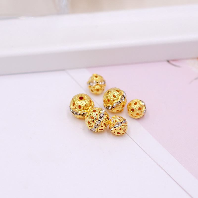 4 gold base with white diamonds