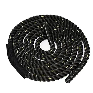 Heat-Shrink Menangani Strand Twisted Polyester Pertempuran Tali Berat Tertimbang Lompat Tali dengan Tahan Lama Pelindung Lengan