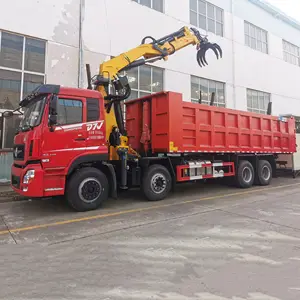 1 tonelada 2 toneladas Agarres de tala Grúas de agarre Grúas basculantes plegables Camión para fábricas de acero Yardas de tala