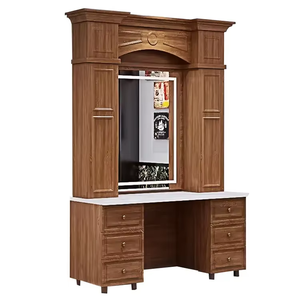 Estación <span class=keywords><strong>de</strong></span> Espejo para Barbería y Salón <span class=keywords><strong>de</strong></span> Belleza, Multifuncional, Duradera, <span class=keywords><strong>de</strong></span> Madera, Moderna, Retro, Muebles <span class=keywords><strong>de</strong></span> <span class=keywords><strong>Segunda</strong></span> <span class=keywords><strong>Mano</strong></span> para Centro Comercial, 2 Piezas - Product Image 3