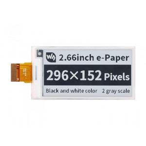 296x152, 2.66 นิ้ว e-Paper E-Ink Raw Display Panel,สีดำ/สีขาว - Product Image 6