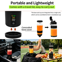 Beste Kwaliteit 6000mAh USB Oplaadbare Elektrische Sapcentrifuge 18000RPM Draagbare Sapblender 600ml 2-in-1 Smoothies Mixer voor Camper Auto