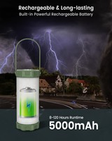 Lampu Camping LED Mini Portabel Tahan Air IP68 1200LM, Dapat Diisi Ulang USB C, Tahan Lama, Dilengkapi Mode SOS