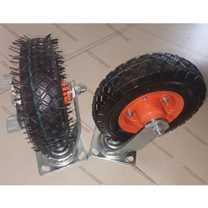 <span class=keywords><strong>6</strong></span>-Zoll-Blockmuster <span class=keywords><strong>6</strong></span> X2 Air Rubber Swivel und Riged Caster Wheels mit Bremse für Möbel Workbench Hand Cart - Product Image 2