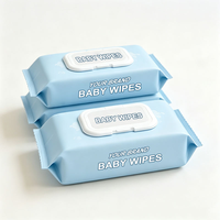 Lingettes pour bébé sans alcool, emballages individuels pour les voyages, portables pour le nettoyage des mains et du visage, logo personnalisé OEM