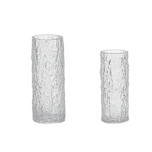 Vase en verre transparent de qualité supérieure, nouveau design minimaliste moderne en forme de roche, vase pour roses et tulipes <span class=keywords><strong>Glacier</strong></span> - Product Image 4