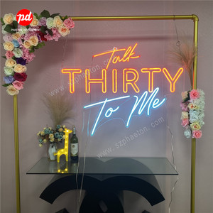 RGB Light Neon Words Led Sign Talk Thirty to Me para eventos Decoraciones para fiestas - Product Image 3