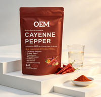 OEM 240 gélules de piment de Cayenne, complément alimentaire sain pour adultes, soutien immunitaire, santé quotidienne