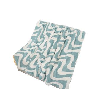 ผ้าห่มขนฟูนุ่มพิเศษน้ำหนักเบาผ้ากำมะหยี่สีฟ้าอ่อนสุดหรูสำหรับโซฟาผ้าห่มขนฟู - Product Image 1